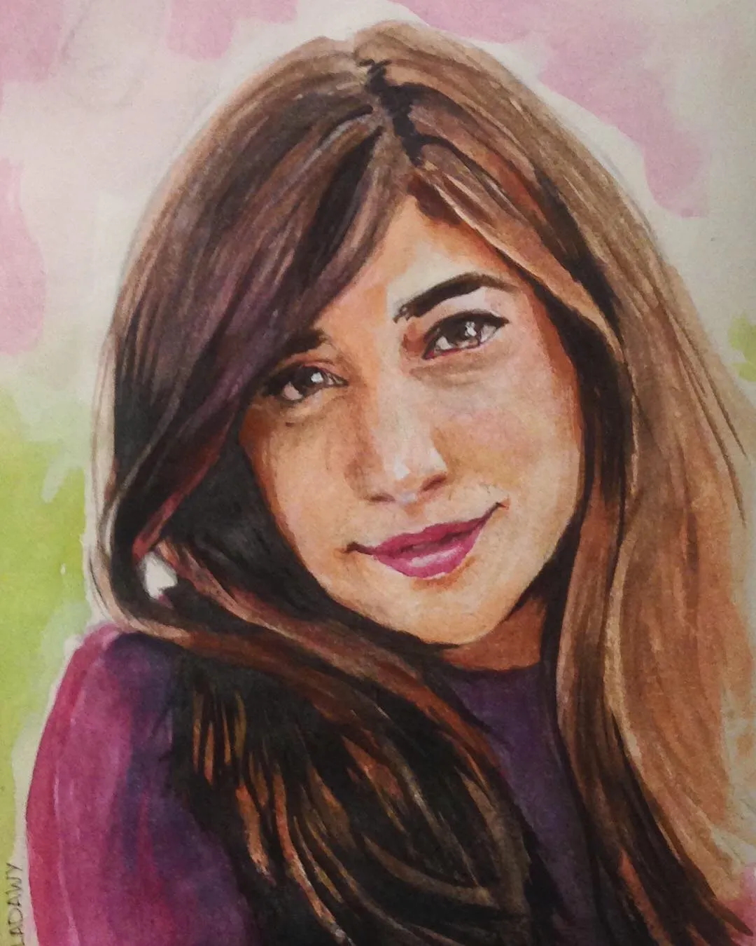 Watercolour portrait